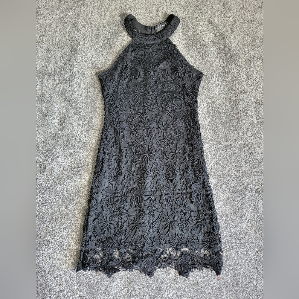 Lace Black Halter Dress